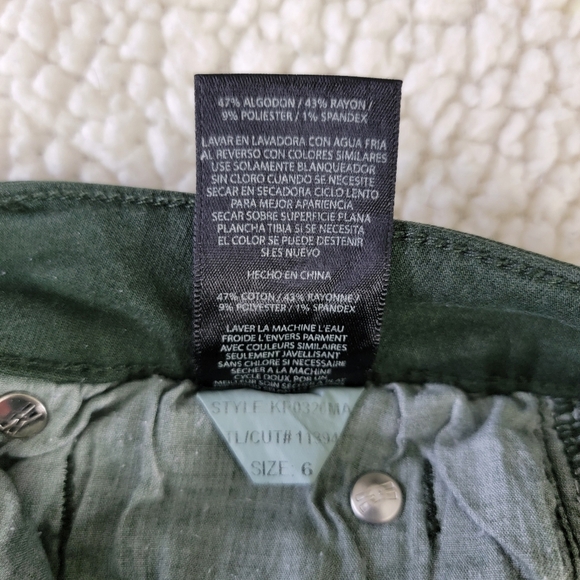 Kut From The Kloth Mia Toothpick Ankle Skinny Hunter Green Denim Jeans Size 6 - Picture 10 of 15